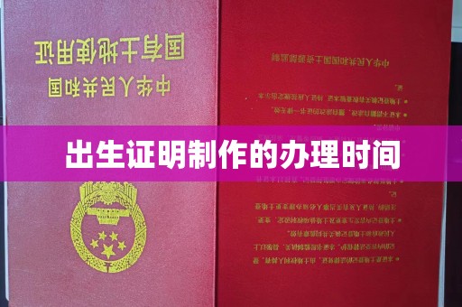 塔河出生证明制作的办理时间