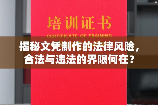 塔河揭秘文凭制作的法律风险，合法与违法的界限何在？