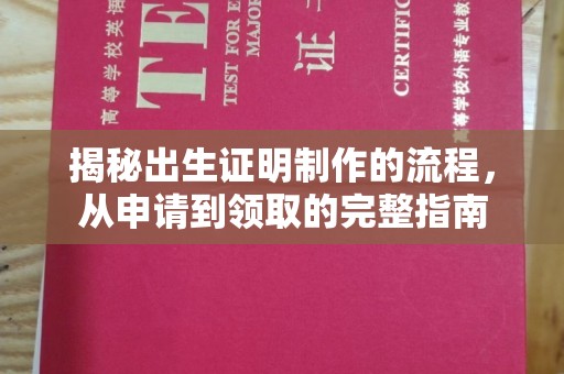 塔河揭秘出生证明制作的流程，从申请到领取的完整指南