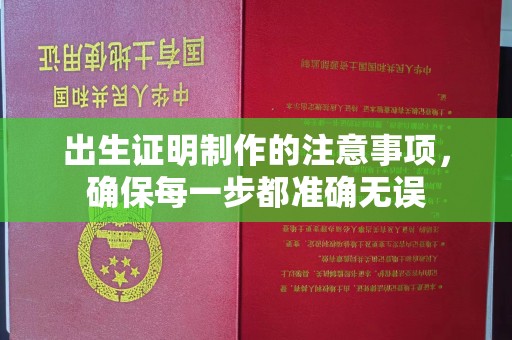 塔河出生证明制作的注意事项，确保每一步都准确无误