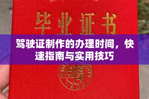 塔河驾驶证制作的办理时间，快速指南与实用技巧