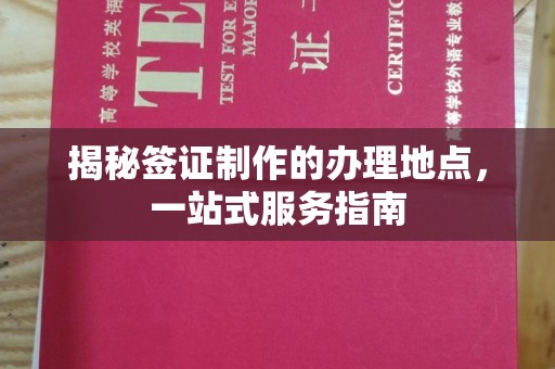 塔河揭秘签证制作的办理地点，一站式服务指南