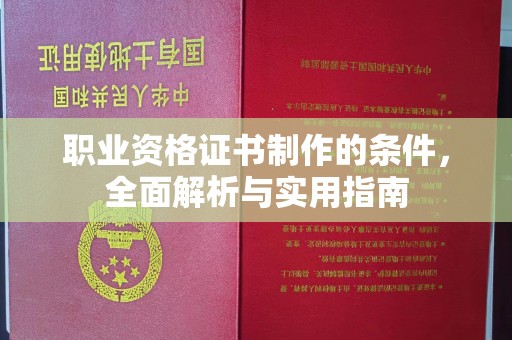 塔河职业资格证书制作的条件，全面解析与实用指南