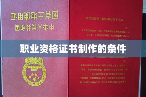 塔河职业资格证书制作的条件